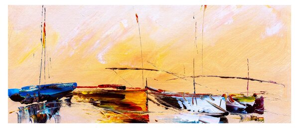 Obraz - Maľba loďou (120x50 cm)