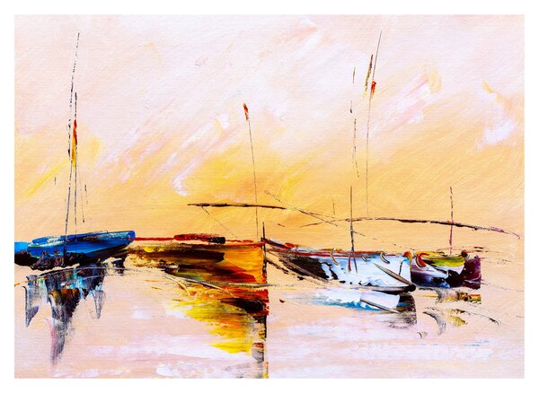 Obraz - Maľba loďou (70x50 cm)