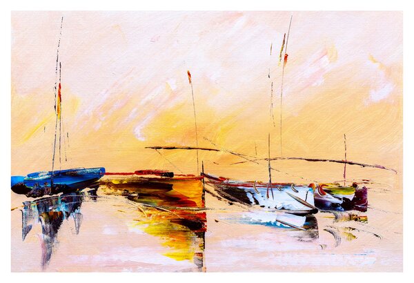 Obraz - Maľba loďou (90x60 cm)