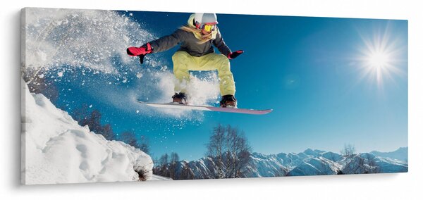 Obraz - Snowboardista (120x50 cm)