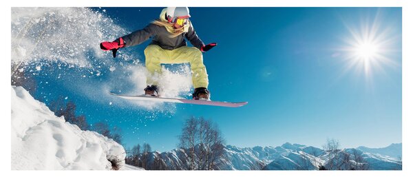 Obraz - Snowboardista (120x50 cm)