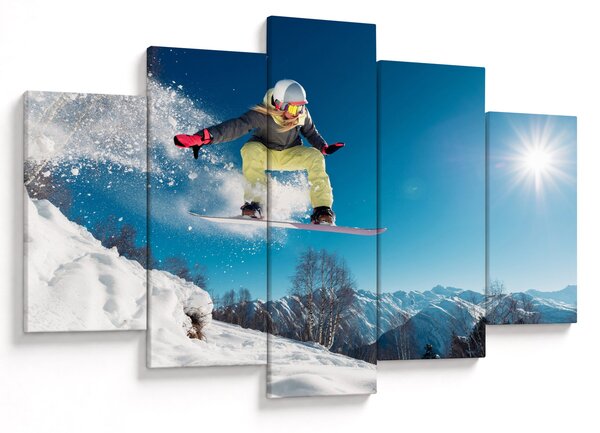 Obraz - Snowboardista (150x105 cm)