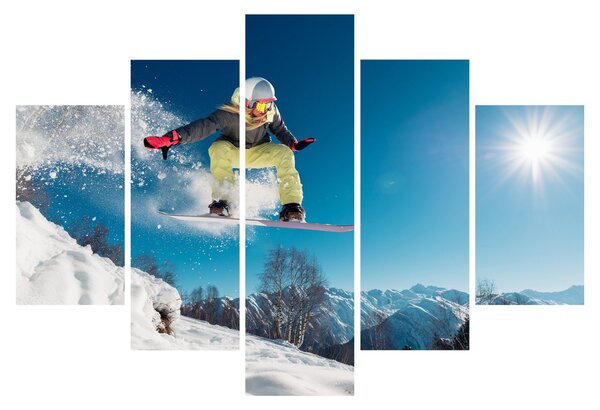 Obraz - Snowboardista (150x105 cm)