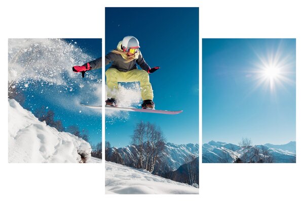 Obraz - Snowboardista (90x60 cm)