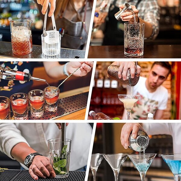 TZB Barmanská súprava 17 ks GASTON strieborná