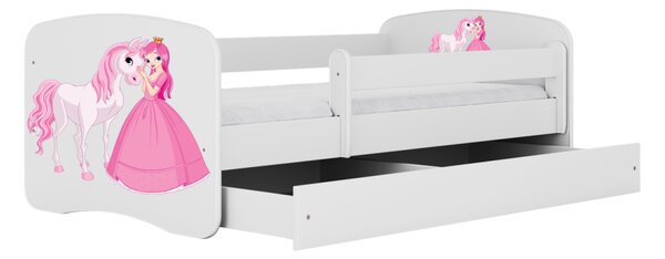 Kocot kids Detská posteľ Babydreams princezná a poník biela, variant 70x140, bez šuplíků, bez matrace