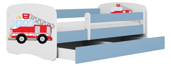 Kocot kids Detská posteľ Babydreams hasičské auto modrá, variant 70x140, bez šuplíků, bez matrace