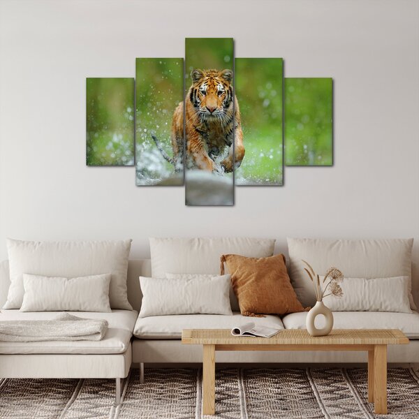 Obraz - Bežiaci tiger (150x105 cm)
