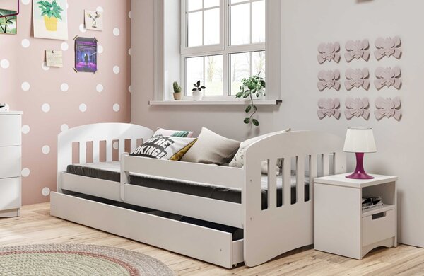 Kocot kids Detská posteľ Classic I biela, variant 80x140, bez šuplíků, bez matrace