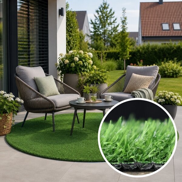 Trade Concept , Umelá tráva Pure Green kruh, 200x200 (priemer) kruh, zelená, exteriér