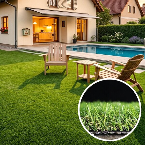 Europe Grass , Umelá tráva Profi Garden, vyrezať kruh, šíře 4m, zelená
