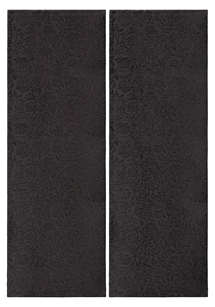 Livarno Home Obrus/behúň, 2 kusy (50 x 150 cm, čierna) (100337018)