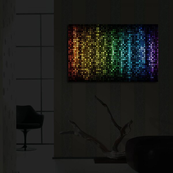 Hanah Home Obraz s led osvetlením Colours 70x45 cm