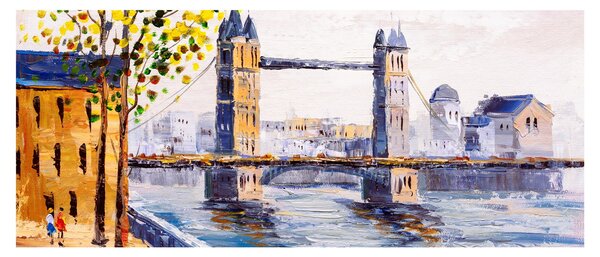 Obraz - Maľba mesta (120x50 cm)