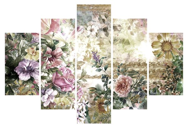 Obraz - Dizajnové kvety (150x105 cm)