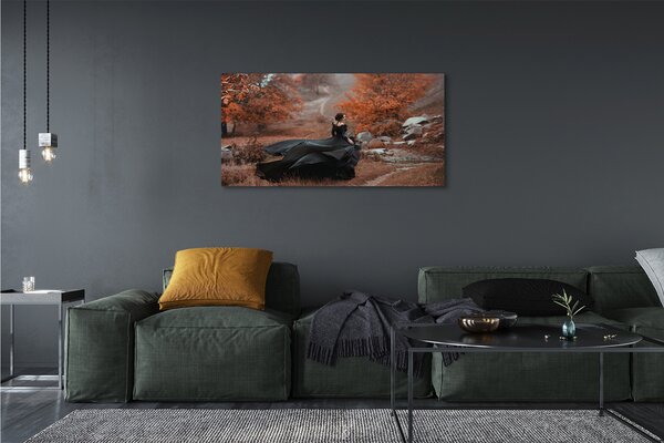Obraz canvas Ženské jesenné hory 125x50 cm