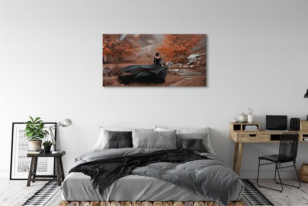 Obraz canvas Ženské jesenné hory 125x50 cm