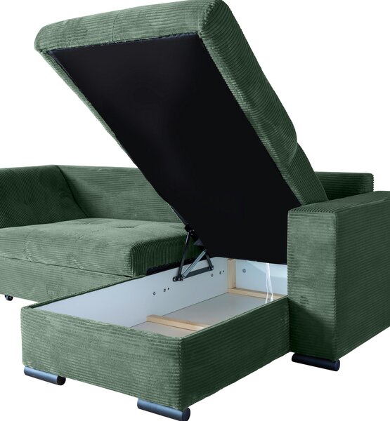 ROHOVÁ SEDAČKA, textil, tmavozelená Carryhome - Sedačky