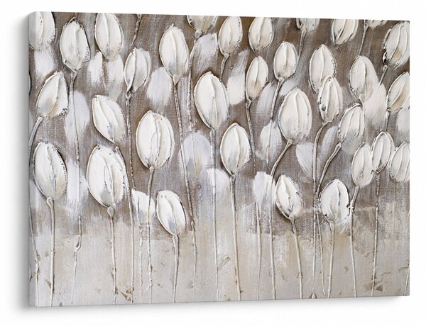 Obraz - Štruktúrované tulipány (70x50 cm)