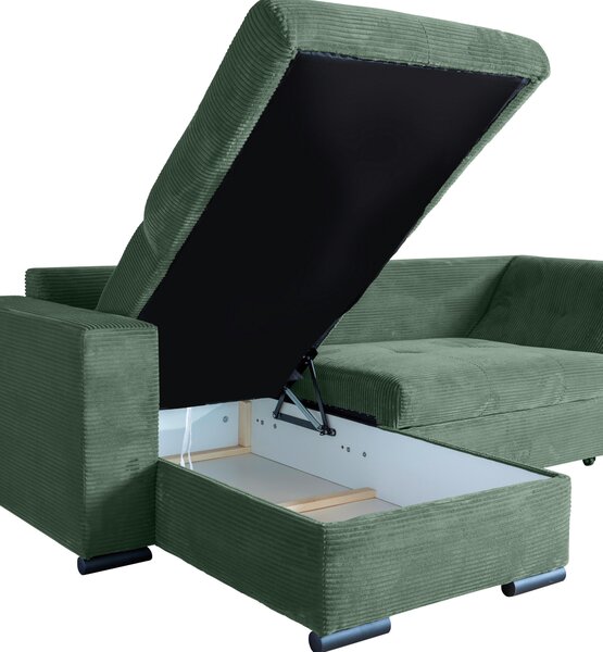ROHOVÁ SEDAČKA, textil, tmavozelená Carryhome - Sedačky