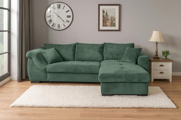 ROHOVÁ SEDAČKA, textil, tmavozelená Carryhome - Sedačky
