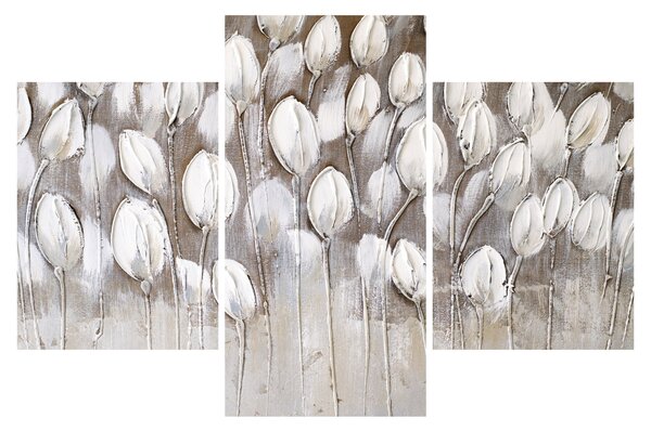 Obraz - Štruktúrované tulipány (90x60 cm)