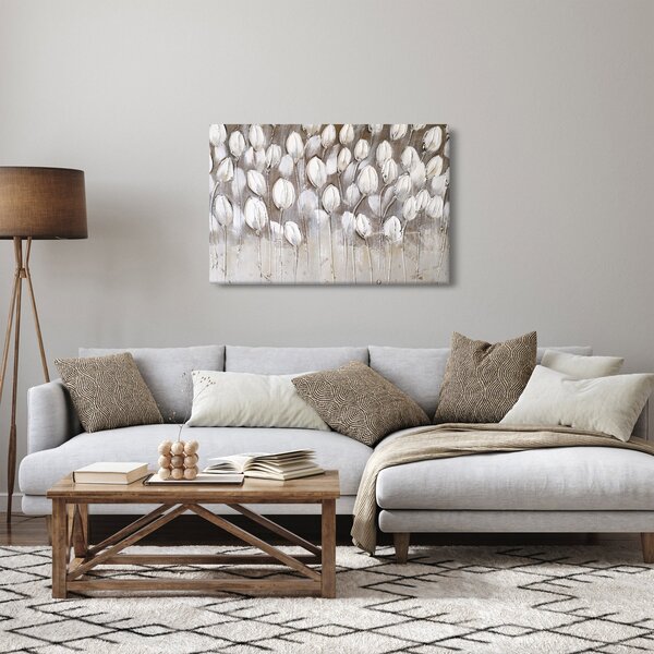 Obraz - Štruktúrované tulipány (90x60 cm)