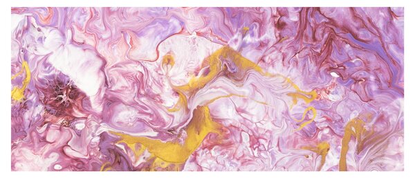 Obraz - Ružová abstrakcia (120x50 cm)