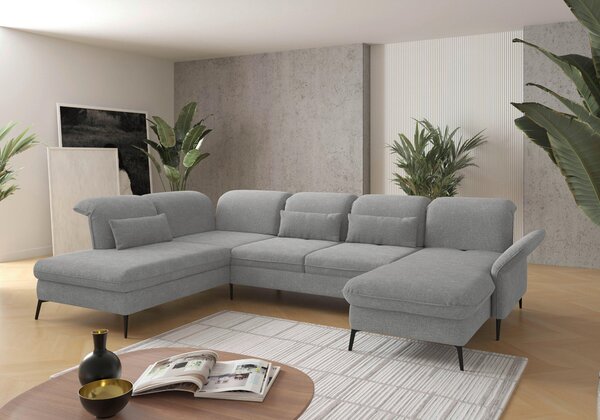 SEDACIA SÚPRAVA, textil, svetlosivá Sit & More - Sedačky, Online Only