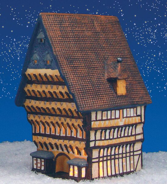 G. Wurm Porcelánový domček na čajové sviečky - Radnica mesta Hildesheim