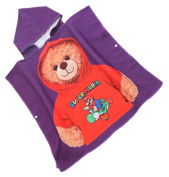 Detské pončo TEDDY MARIO fialové Rozmer: 60 x 120 cm