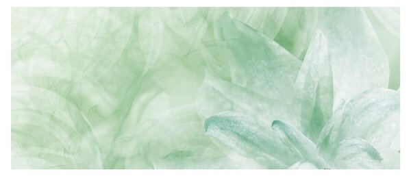 Obraz - Zelený kvet (120x50 cm)
