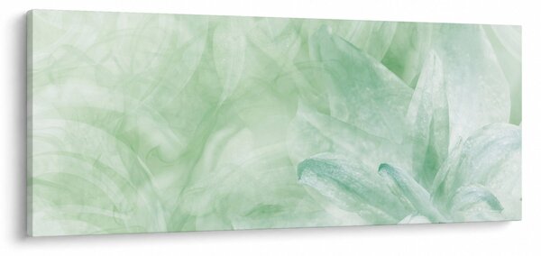 Obraz - Zelený kvet (120x50 cm)