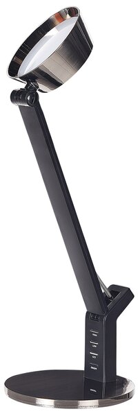 LED stolová lampa mosadzná kovová kancelárska lampa s nastaviteľným ramenom a stmievačom USB port