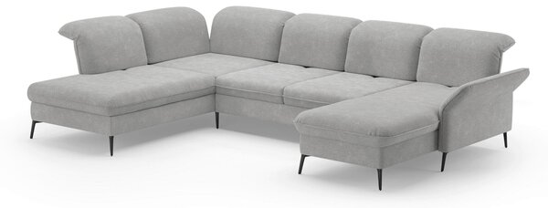 SEDACIA SÚPRAVA, textil, svetlosivá Sit & More - Sedačky, Online Only
