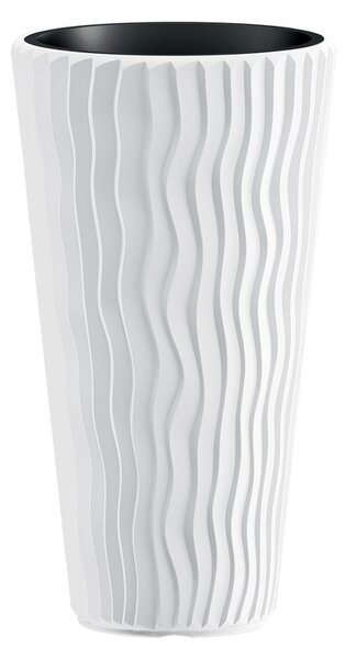 Prosperplast Kvetináč Sandy Slim (39 x 71 x 39 cm (Š x V x H), biela) (100275827)