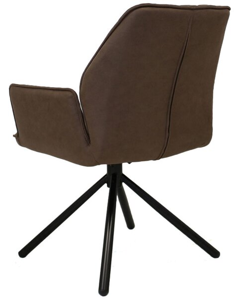 STOLIČKA S PODRÚČKAMI, mikrovlákno, taupe MID.YOU - Stoličky, Online Only
