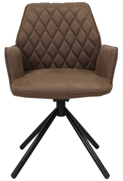STOLIČKA S PODRÚČKAMI, mikrovlákno, taupe MID.YOU - Stoličky, Online Only