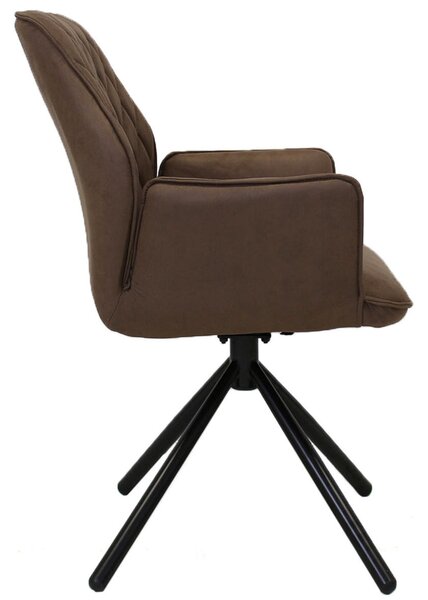 STOLIČKA S PODRÚČKAMI, mikrovlákno, taupe MID.YOU - Stoličky, Online Only