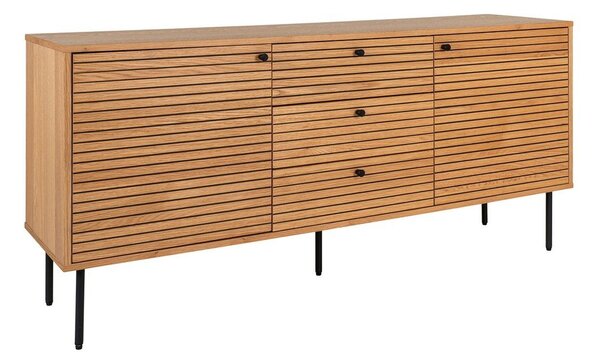 Nízka komoda v dekore duba v prírodnej farbe 150x74 cm Kyoto – House Nordic