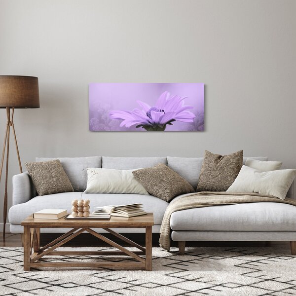 Obraz - Fialový kvet (120x50 cm)