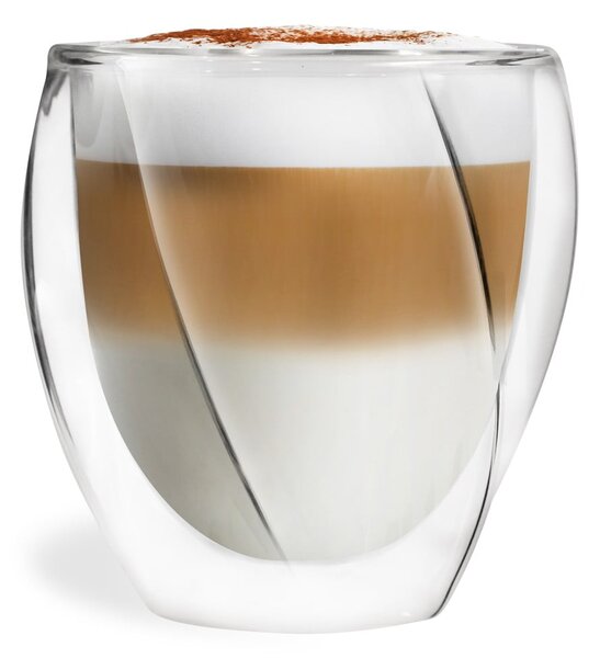 Dvojstenné hrnčeky na cappuccino v súprave 2 ks 250 ml Cristallo – Vialli Design