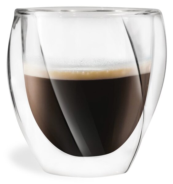 Dvojstenné hrnčeky na cappuccino v súprave 2 ks 250 ml Cristallo – Vialli Design