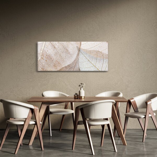 Obraz - Béžové listy (120x50 cm)