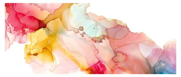 Obraz - Atramentová abstrakcia (120x50 cm)