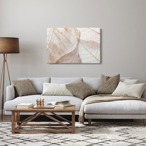 Obraz - Béžové listy (90x60 cm)