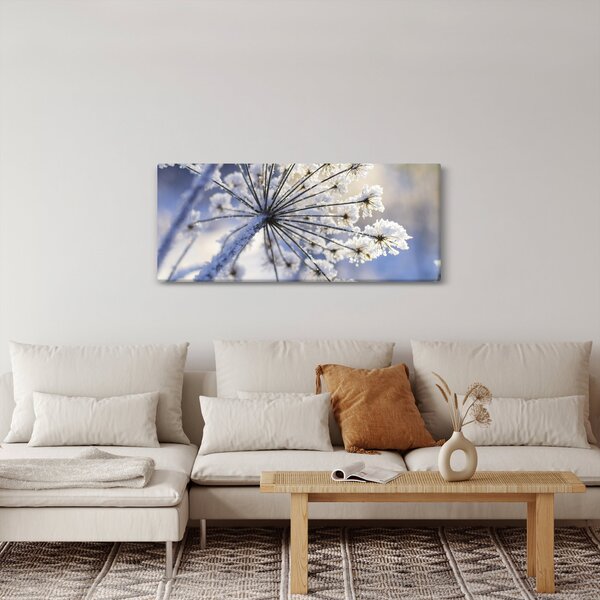 Obraz - Zamrznutý kvet (120x50 cm)