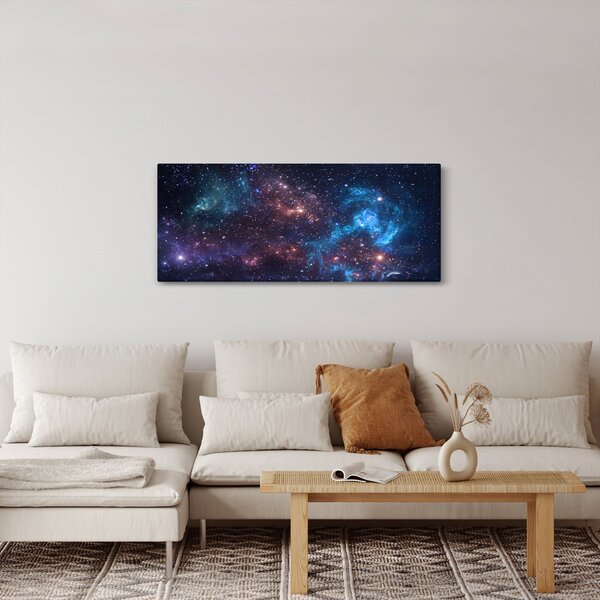 Obraz - Nočná obloha (120x50 cm)