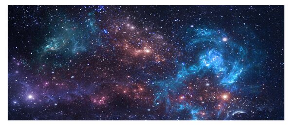 Obraz - Nočná obloha (120x50 cm)