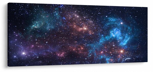 Obraz - Nočná obloha (120x50 cm)